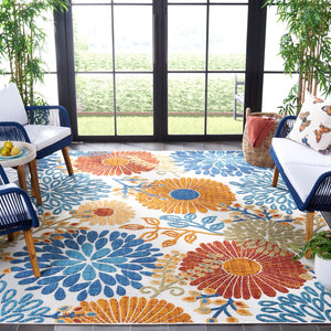 Safavieh Cabana Elegant Turkish Area Rug With Floral Design – Durable, Versatile, Perfect For Any Space Creme ,Red Polypropylene Cbn832a-10r