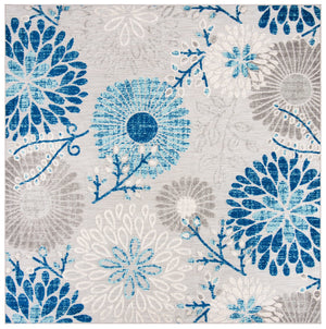 Safavieh Cabana Elegant Turkish Area Rug With Floral Design – Durable, Versatile, Perfect For Any Space Grey ,Blue Polypropylene Cbn832f-10r