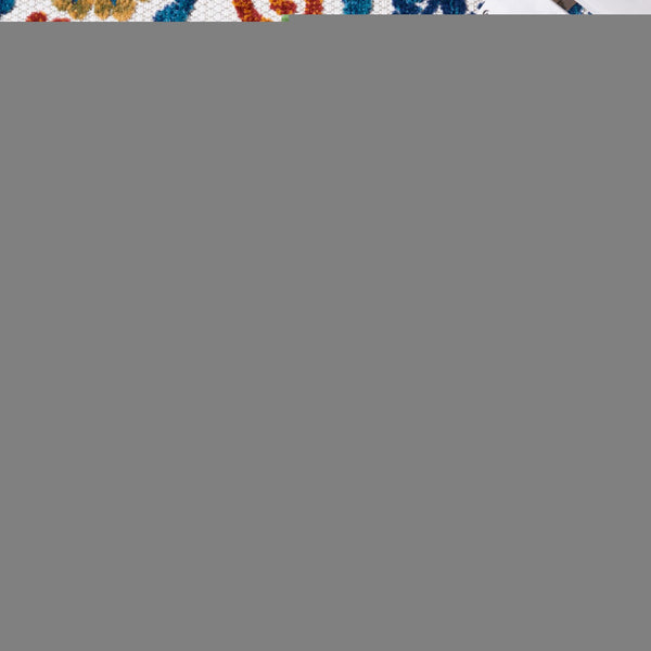 Safavieh Cabana Cream/Navy Area Rug - 10x14 Ft Durable Power-loomed Floral Design For Indoor And Outdoor Elegance Cream ,Navy Polypropylene Cbn887a-10