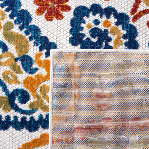 Safavieh Cabana Cream/Navy Area Rug - 10x14 Ft Durable Power-loomed Floral Design For Indoor And Outdoor Elegance Cream ,Navy Polypropylene Cbn887a-10