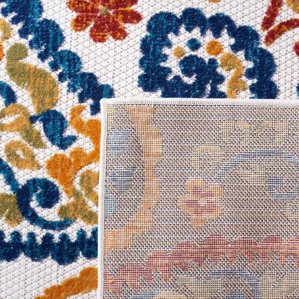 Safavieh Cabana Cream/Navy Area Rug - 10x14 Ft Durable Power-loomed Floral Design For Indoor And Outdoor Elegance Cream ,Navy Polypropylene Cbn887a-10