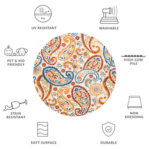 Safavieh Cabana Cream/Navy Area Rug - 10x14 Ft Durable Power-loomed Floral Design For Indoor And Outdoor Elegance Cream ,Navy Polypropylene Cbn887a-10