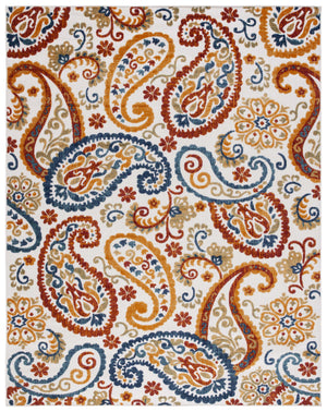 Safavieh Cabana Cream/Navy Area Rug - 10x14 Ft Durable Power-loomed Floral Design For Indoor And Outdoor Elegance Cream ,Navy Polypropylene Cbn887a-10