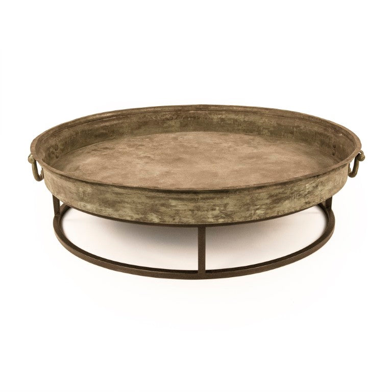 Zentique Metal Metal Coffee Table Large Low-Profile 44.25" Square Modern Industrial Design Durable Finish Centerpiece CCINC020A