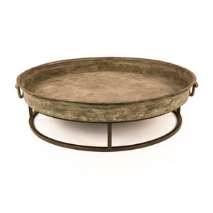 Zentique Metal Metal Coffee Table Large Low-Profile 44.25" Square Modern Industrial Design Durable Finish Centerpiece CCINC020A