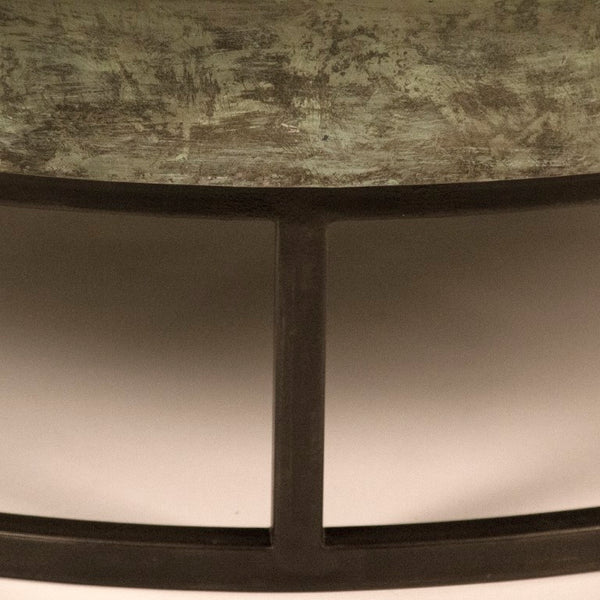 Zentique Metal Metal Coffee Table Large Low-Profile 44.25" Square Modern Industrial Design Durable Finish Centerpiece CCINC020A