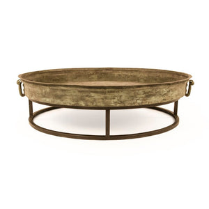 Zentique Metal Metal Coffee Table Large Low-Profile 44.25" Square Modern Industrial Design Durable Finish Centerpiece CCINC020A