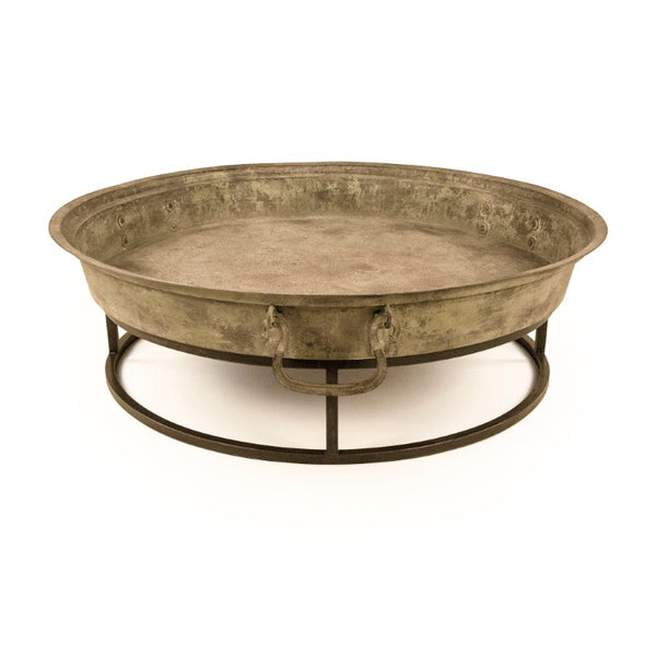 Zentique Metal Coffee Table Compact Low-Profile 42" Square All-Metal Accent Table — Industrial Minimalist Durability CCINC020B