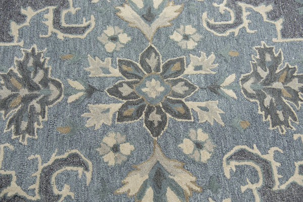 Alora Decor Cascade Gray Hand-Tufted Wool Runner Rug — Persian Floral Medallion, Durable 2'6"X8' Transitional Elegance CDECD1013DRB42608