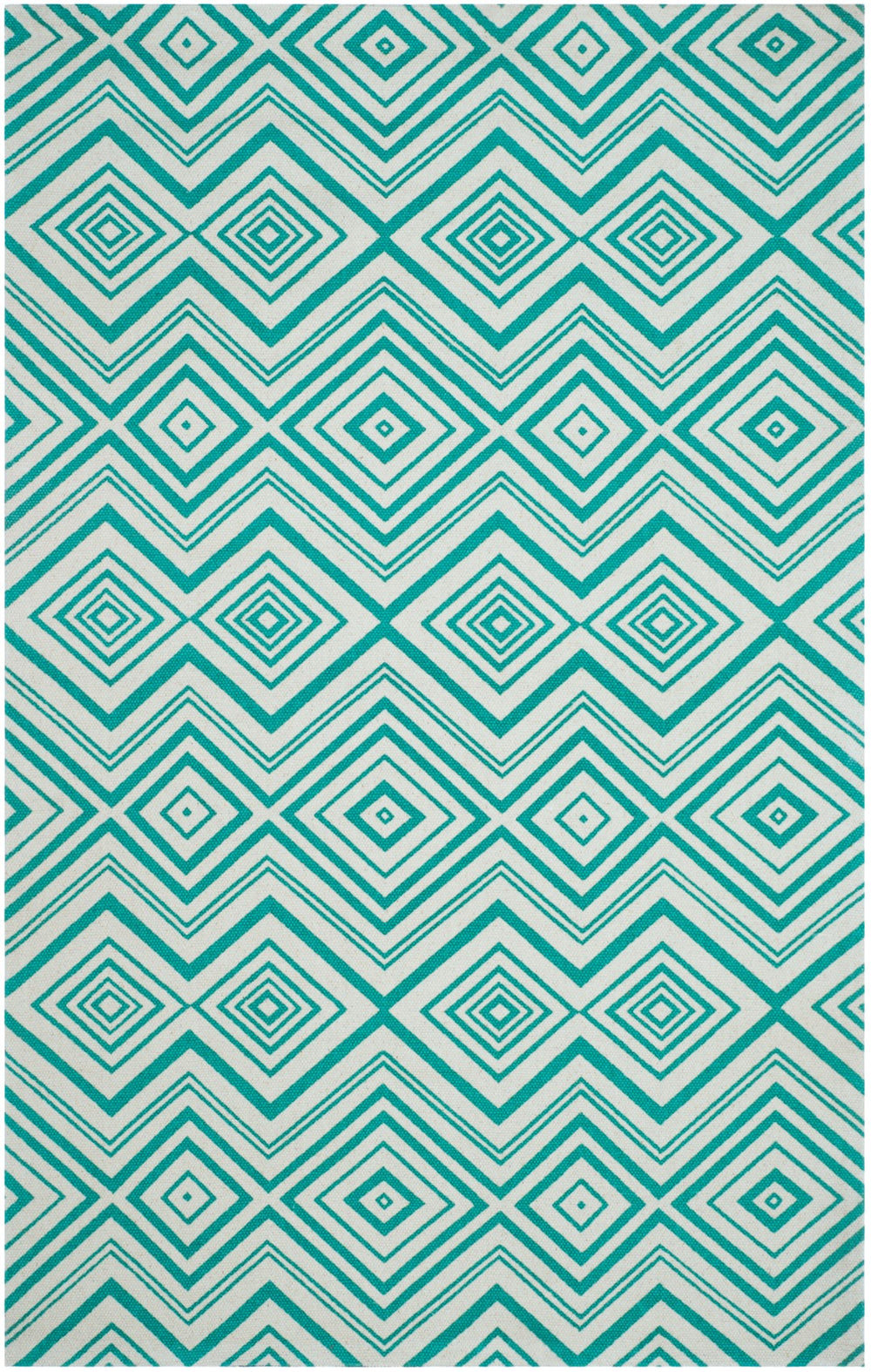 Safavieh Cedar Brook 142 Hand Loomed  Rug Ivory / Light Teal CDR142A-3
