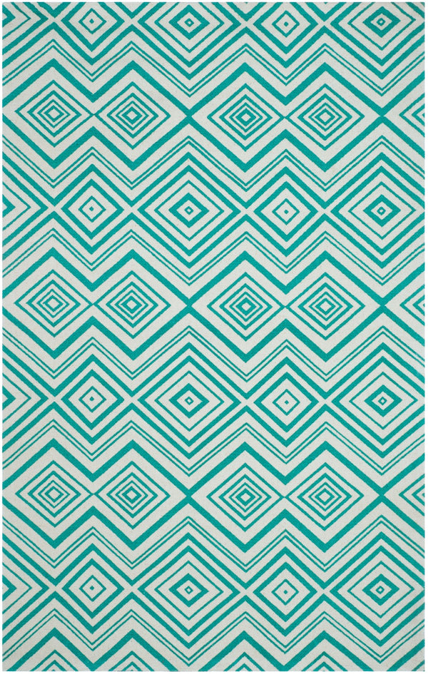 Safavieh Cedar Brook 142 Hand Loomed  Rug Ivory / Light Teal CDR142A-3