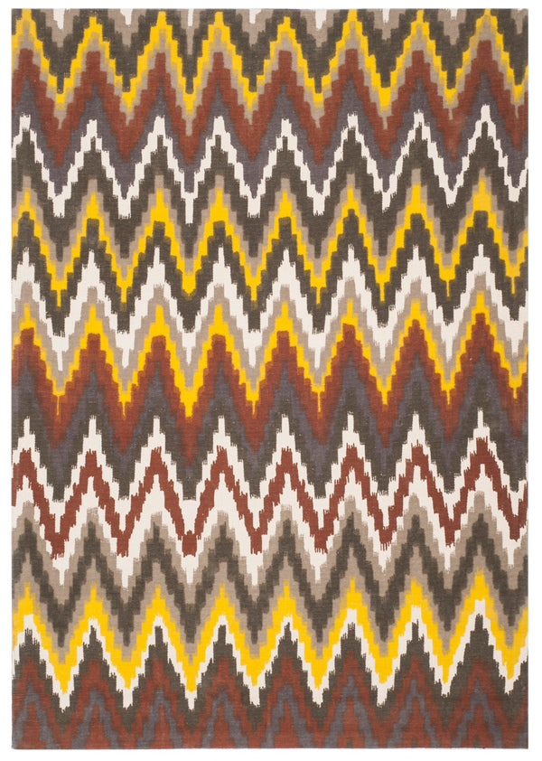 Safavieh Cedar Brook 145 Hand Loomed  Rug Black / Citron CDR145A-4