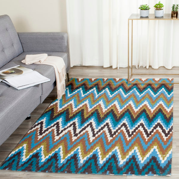 Safavieh Cedar Brook 145 Hand Loomed  Rug Blue / Multi CDR145D-4