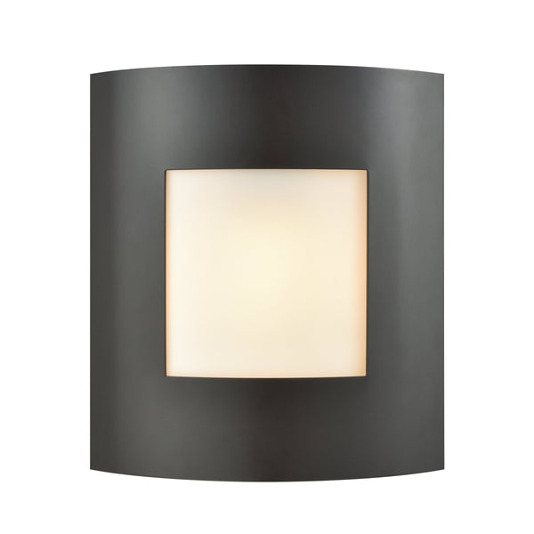 Thomas Lighting Bella Outdoor Wall Sconce Oil Rubbed Bronze Semicircle Glass Entryway Porch Light 9 W x 4 D x 10 H CE930171
