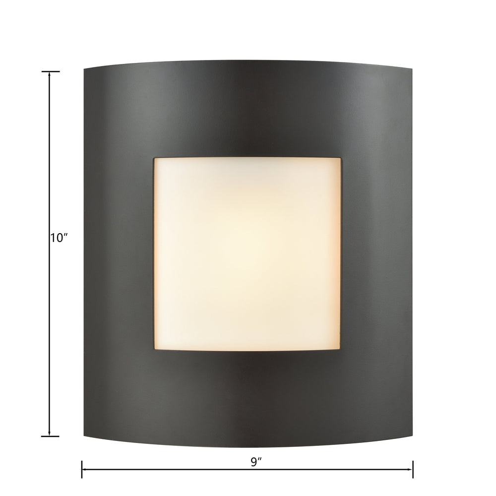Thomas Lighting Bella Outdoor Wall Sconce Oil Rubbed Bronze Semicircle Glass Entryway Porch Light 9 W x 4 D x 10 H CE930171