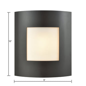 Thomas Lighting Bella Outdoor Wall Sconce Oil Rubbed Bronze Semicircle Glass Entryway Porch Light 9 W x 4 D x 10 H CE930171