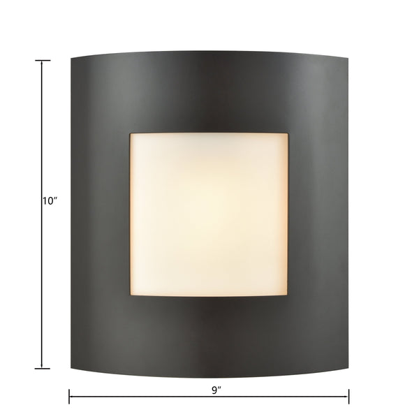 Thomas Lighting Bella Outdoor Wall Sconce Oil Rubbed Bronze Semicircle Glass Entryway Porch Light 9 W x 4 D x 10 H CE930171