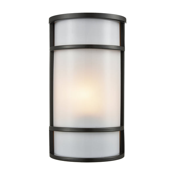 Thomas Lighting Bella Outdoor Wall Sconce Oil Rubbed Bronze Semicircle Glass Entryway Porch Light 6 W x 4 D x 11 H CE931171