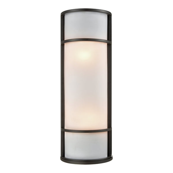 Thomas Lighting Bella Outdoor Wall Sconce Oil Rubbed Bronze Semicircle Glass Entryway Porch Light 6 W x 4 D x 18 H CE932171