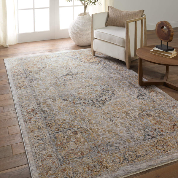 Jaipur Living Jaipur Living Jeeda Distressed Medallion Polyester Runner Rug for Hallways Entryways 10' x 14' RUG155152