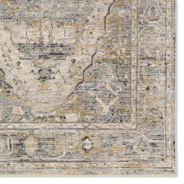 Jaipur Living Jaipur Living Jamila Distressed Medallion Polyester Runner Rug for Hallways 9' x 13' RUG155169