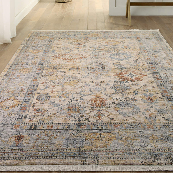 Jaipur Living Jaipur Living Celeste Madison Distressed Floral Polyester Runner Rug Hallway Accent 3' x 10' RUG155177