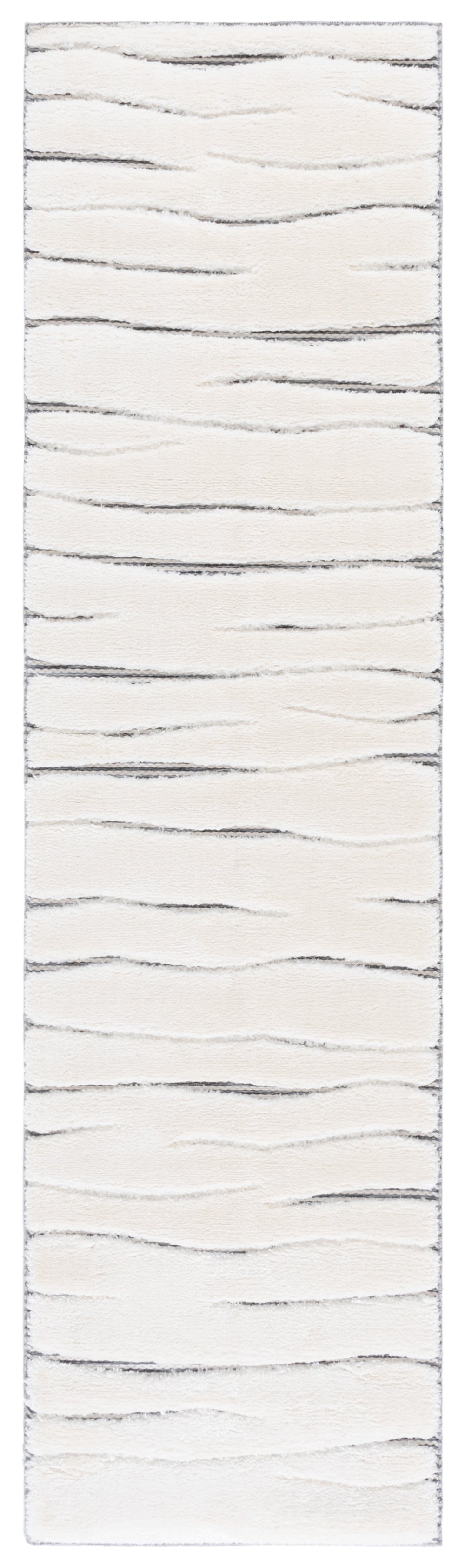 Safavieh Celebrity Modern Ivory And Grey Area Rug — Low-Pile, Power-Loomed Turkish Construction For Durability And Easy Care 4'-0" x 6'-0" CEL800F-4