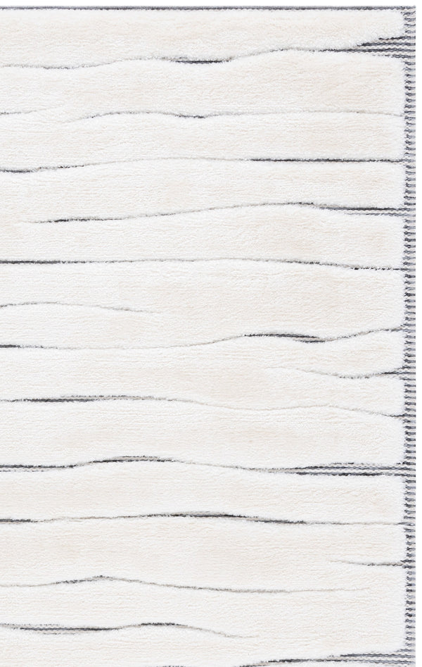 Safavieh Celebrity Modern Ivory And Grey Area Rug — Low-Pile, Power-Loomed Turkish Construction For Durability And Easy Care 4'-0" x 6'-0" CEL800F-4