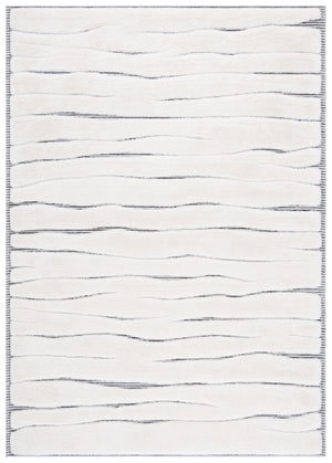 Safavieh Celebrity Modern Ivory Grey Area Rug — Low-Profile 7/8" Pile, Durable Power-Loomed Polyester Blend 9'-0" x 12'-0" CEL800F-9