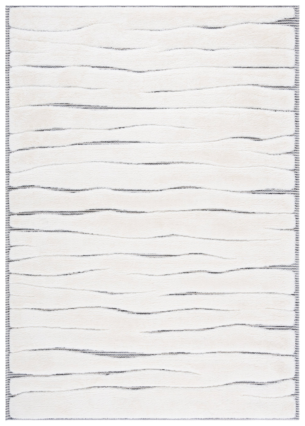 Safavieh Celebrity Modern Ivory And Grey Area Rug — Low-Pile, Power-Loomed Turkish Construction For Durability And Easy Care 4'-0" x 6'-0" CEL800F-4