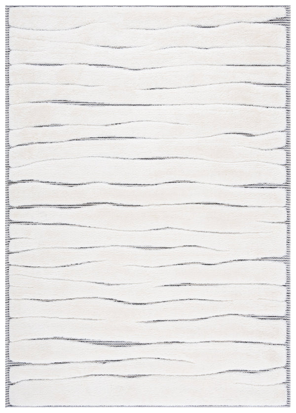 Safavieh Celebrity Modern Ivory And Grey Area Rug — Low-Pile, Power-Loomed Turkish Construction For Durability And Easy Care 4'-0" x 6'-0" CEL800F-4