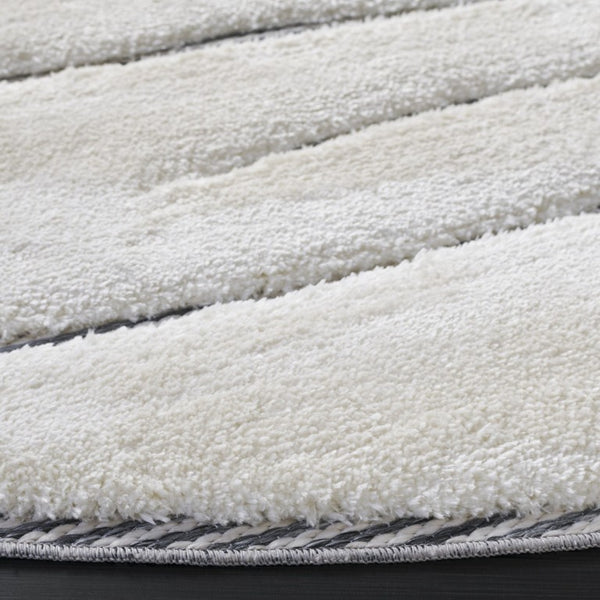 Safavieh Celebrity Solid Ivory Grey Polyester Runner Rug for Hallways and Entryways 6'-7" x 6'-7" (Round) CEL800F-7R