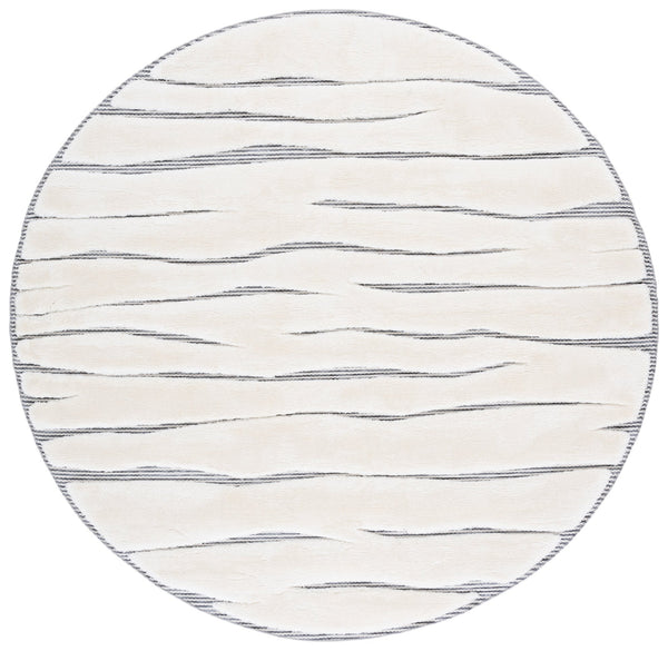 Safavieh Celebrity Modern Ivory And Grey Area Rug — Low-Pile, Power-Loomed Turkish Construction For Durability And Easy Care 4'-0" x 6'-0" CEL800F-4