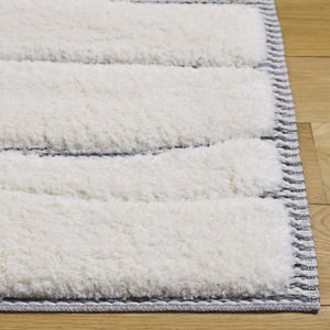 Safavieh Celebrity Solid Ivory Grey Polyester Runner Rug for Hallways and Entryways 6'-7" x 6'-7" (Square) CEL800F-7SQ