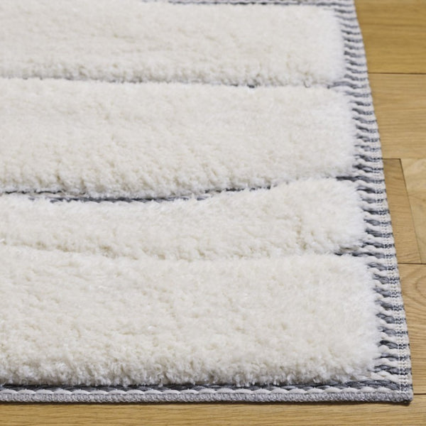 Safavieh Celebrity Solid Ivory Grey Polyester Runner Rug for Hallways and Entryways 6'-7" x 6'-7" (Square) CEL800F-7SQ