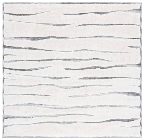 Safavieh Celebrity Modern Ivory And Grey Area Rug — Low-Pile, Power-Loomed Turkish Construction For Durability And Easy Care 4'-0" x 6'-0" CEL800F-4
