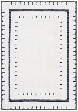 Safavieh Celebrity Low-Profile Ivory & Black Area Rug 4'X6' — Minimalist Power-Loomed Durability, Easy Care Stylish Anchor For Modern Spaces CEL802H-4