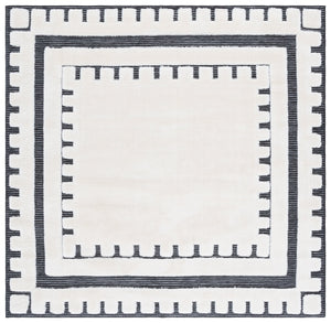 Safavieh Celebrity Low-Profile Ivory & Black Area Rug 4'X6' — Minimalist Power-Loomed Durability, Easy Care Stylish Anchor For Modern Spaces CEL802H-4