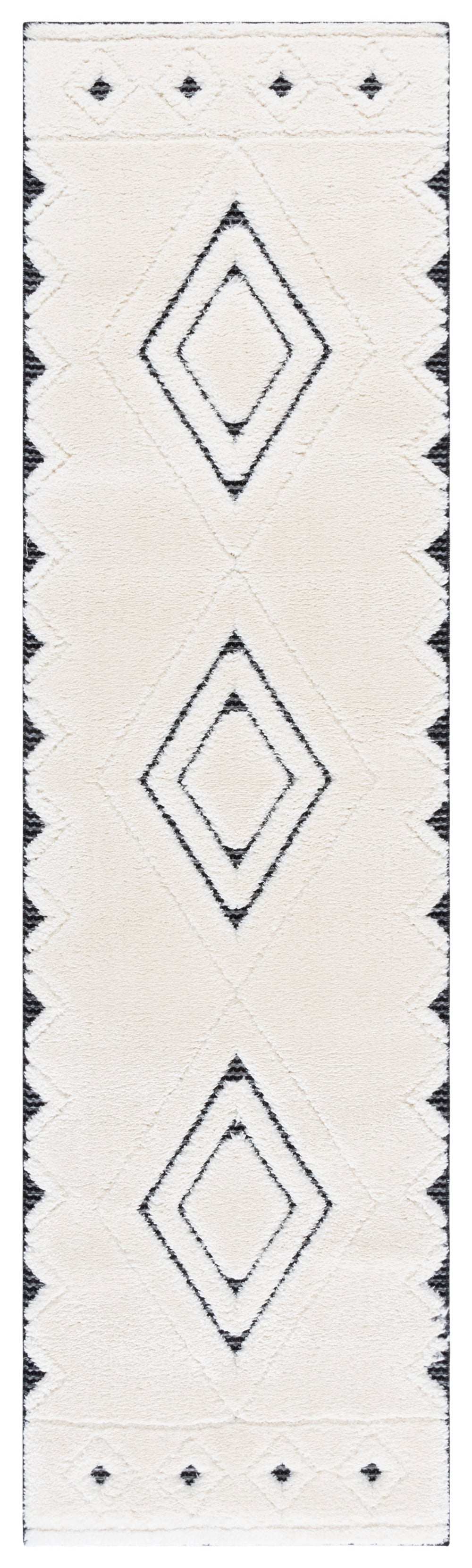 Safavieh Celebrity Contemporary Ivory & Black Area Rug 4X6, Power-Loomed Turkey, Plush 7/8" Pile, Durable Elegance CEL804H-4