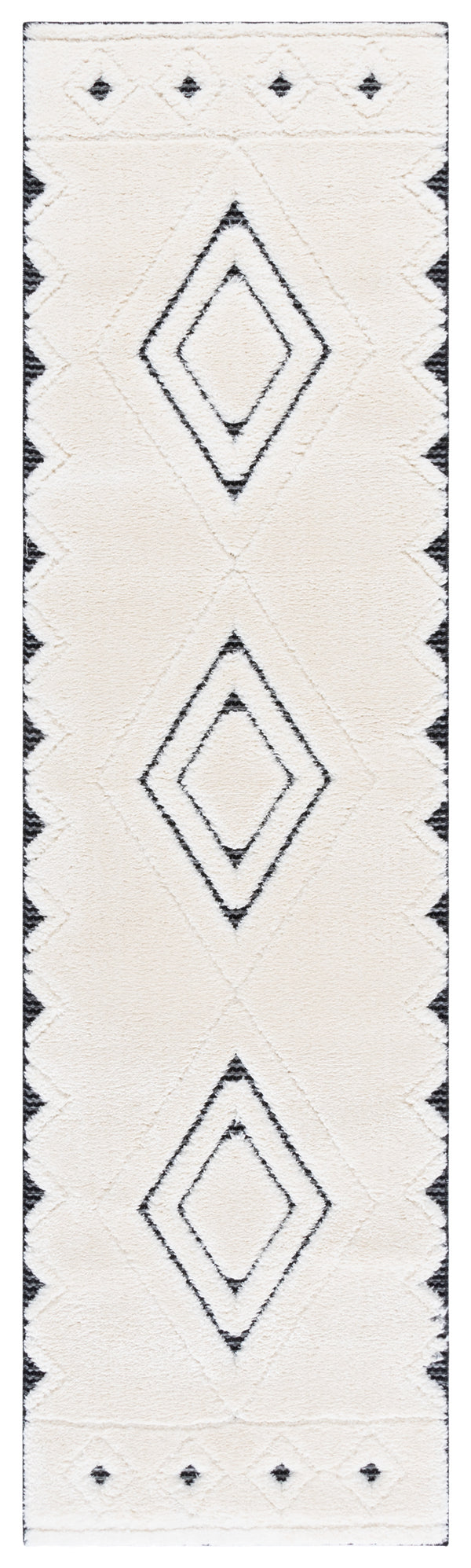 Safavieh Celebrity Contemporary Ivory & Black Area Rug 4X6, Power-Loomed Turkey, Plush 7/8" Pile, Durable Elegance CEL804H-4