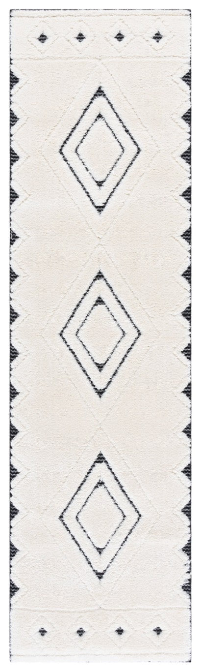 Safavieh Celebrity Power Loomed Turkish Runner Rug Neutral Geometric Hallway Accent Piece 2'-2" x 8'-0" CEL804H-28