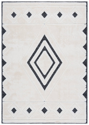 Safavieh Celebrity Contemporary Ivory & Black Area Rug 4X6, Power-Loomed Turkey, Plush 7/8" Pile, Durable Elegance CEL804H-4