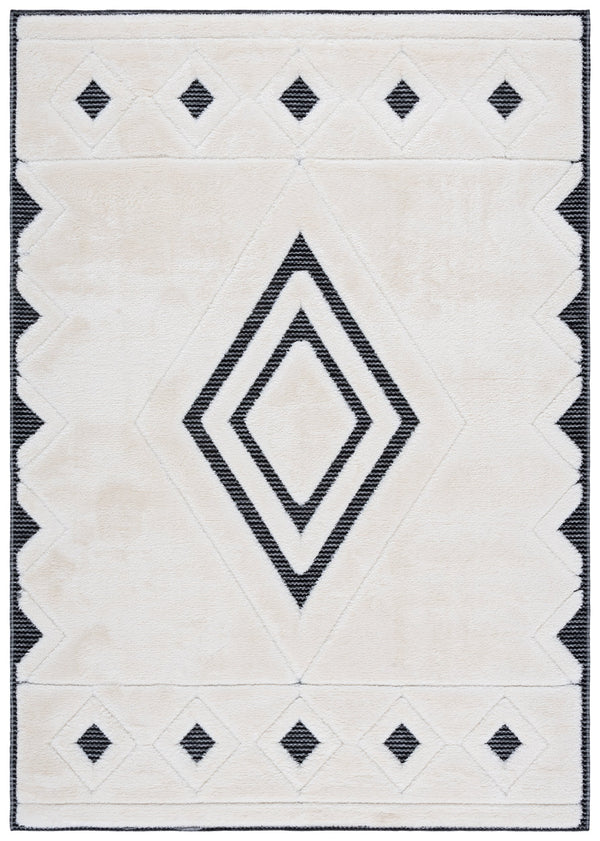 Safavieh Celebrity Contemporary Ivory & Black Area Rug 4X6, Power-Loomed Turkey, Plush 7/8" Pile, Durable Elegance CEL804H-4