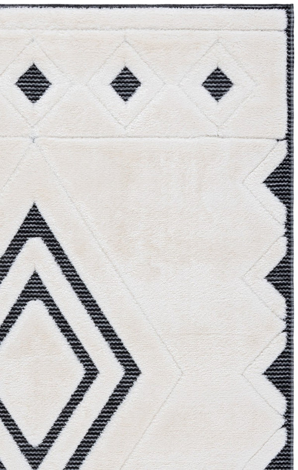 Safavieh Celebrity Power Loomed Turkish Runner Rug Neutral Geometric Hallway Accent Piece 5'-3" x 7'-6" CEL804H-5