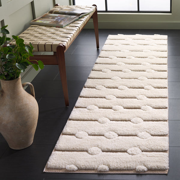 Safavieh Celebrity Ivory/Beige 8X10 Rug — Power-Loomed Turkey, Plush Polyester-Polypropylene Blend, Stain-Resistant CEL806B-8