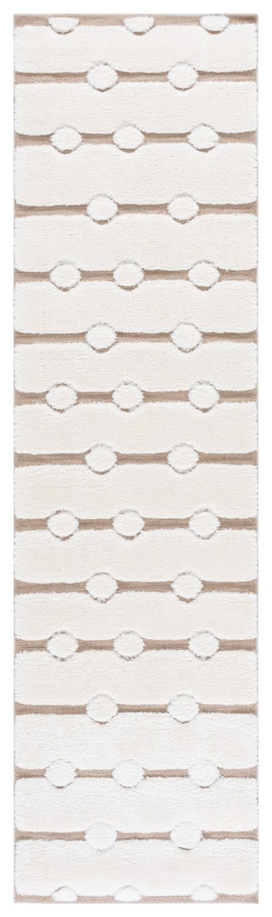 Safavieh Celebrity Power Loomed Hallway Runner Ivory Beige Polyester Blend Foyer Rug CEL806B-28