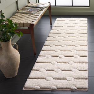 Safavieh Celebrity Power Loomed Hallway Runner Ivory Beige Polyester Blend Foyer Rug CEL806B-28