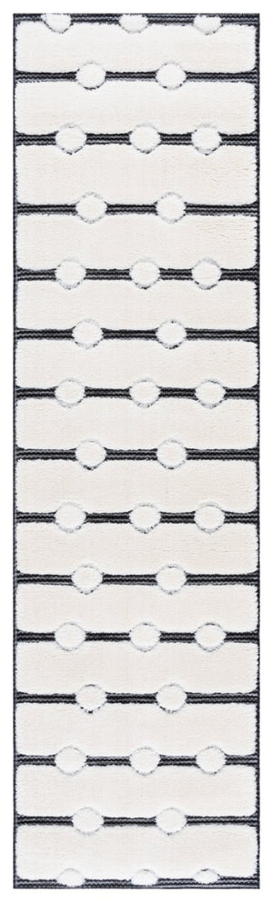 Safavieh Celebrity Turkish Power Loomed Runner Rug Ivory Black Graphic Pattern for Entryways CEL806H-28