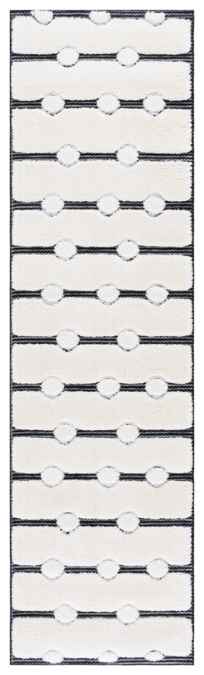 Safavieh Celebrity Turkish Power Loomed Runner Rug Ivory Black Graphic Pattern for Entryways CEL806H-28