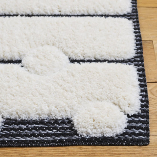 Safavieh Celebrity Turkish Power Loomed Runner Rug Ivory Black Graphic Pattern for Entryways CEL806H-28